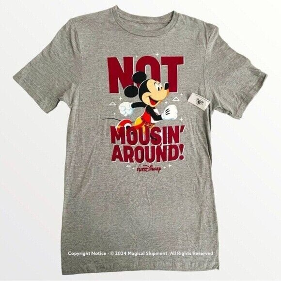 Disney Parks - RunDisney - Mickey Mouse - "Not Mousin' Around!" Adult Shirt - Picture 1 of 3
